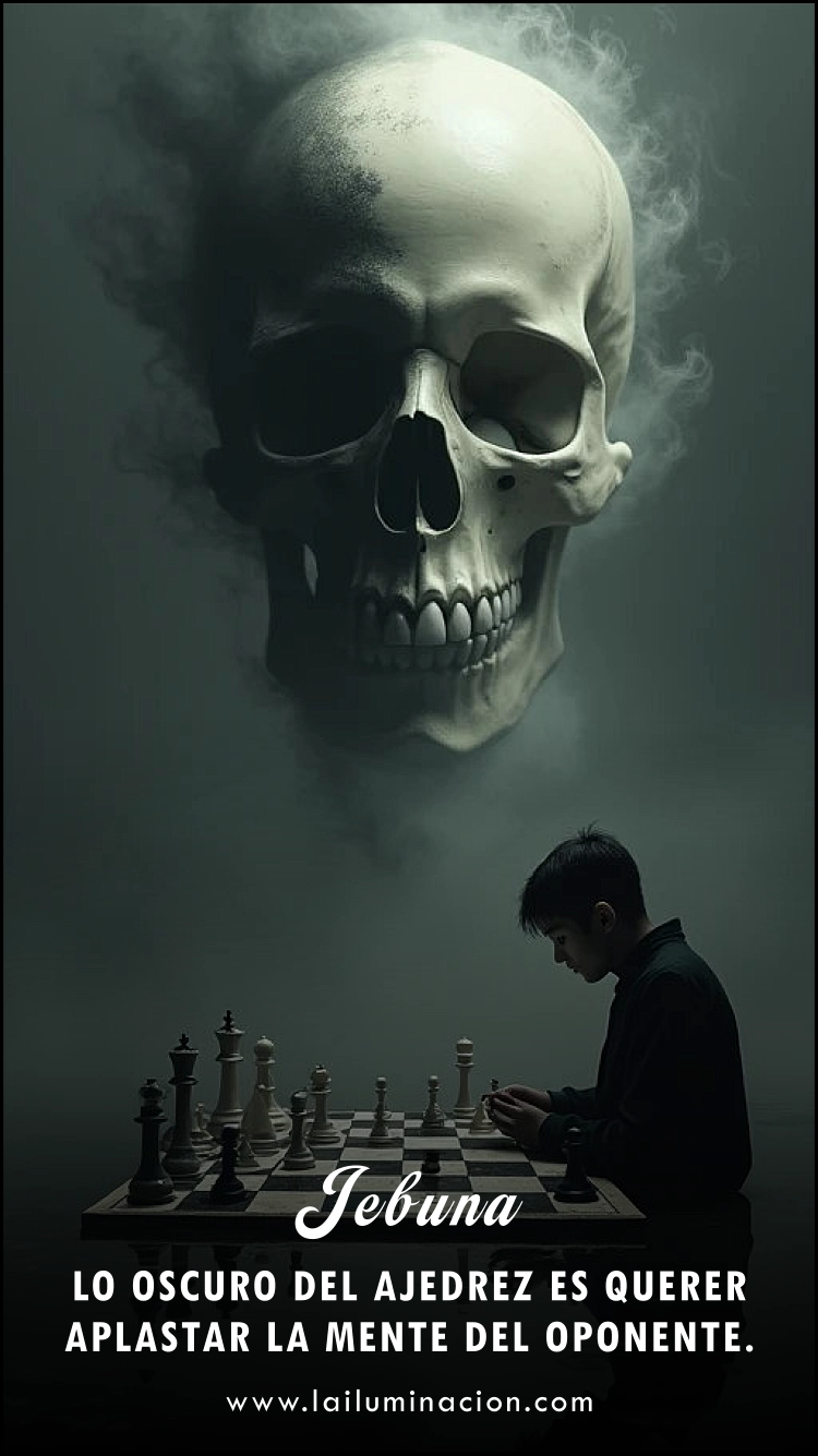 Imagen de la frase: Lo oscuro del ajedrez es querer aplastar la mente del oponente. Imagen de la frase: Lo oscuro del ajedrez es querer aplastar la mente del oponente.