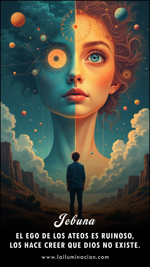 Imagen de la frase: El ego de los ateos es ruinoso, los hace creer que Dios no existe. Imagen de la frase: El ego de los ateos es ruinoso, los hace creer que Dios no existe.