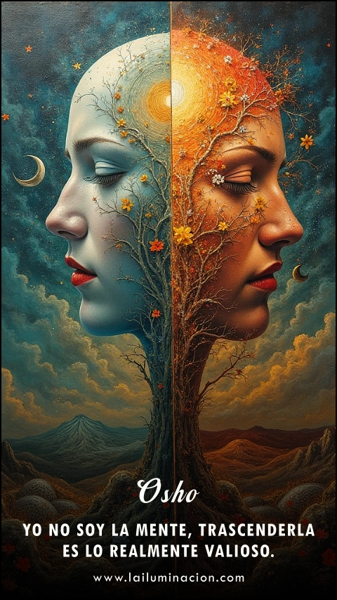 Imagen de la frase: Yo no soy la mente, trascenderla es lo realmente valioso. Imagen de la frase: Yo no soy la mente, trascenderla es lo realmente valioso.