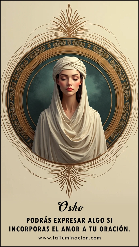 Imagen de la frase: Podrás expresar algo si incorporas el amor a tu oración.