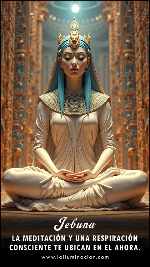 Imagen de la frase: La meditación y una respiración consciente te ubican en el ahora. Imagen de la frase: La meditación y una respiración consciente te ubican en el ahora.