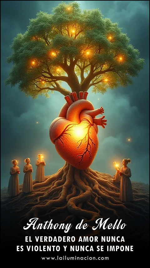 Imagen de la frase: El verdadero amor nunca es violento y nunca se impone. Imagen de la frase: El verdadero amor nunca es violento y nunca se impone.