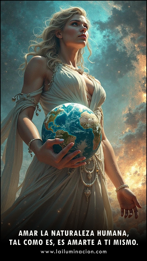 Imagen de la frase: Amar la naturaleza humana, tal como es, es amarte a ti mismo.