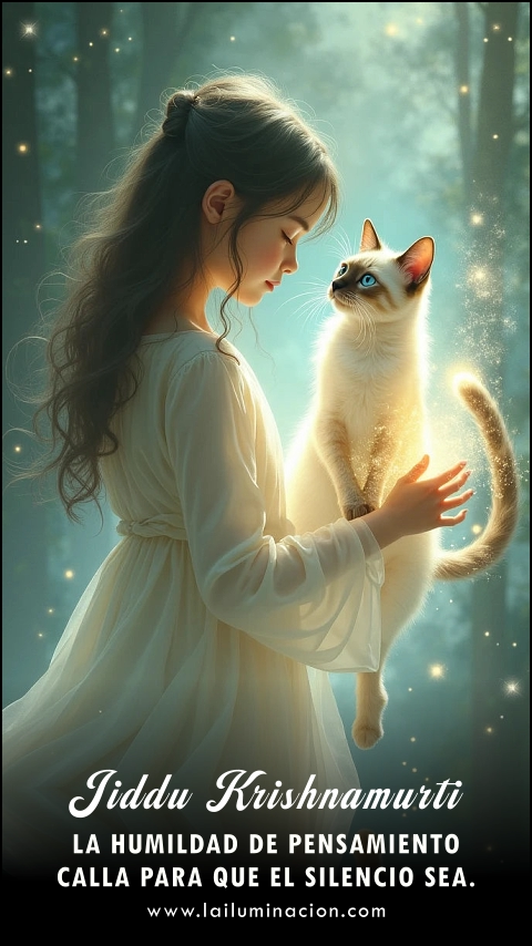 Imagen de la frase: La humildad de pensamiento calla para que el silencio sea.