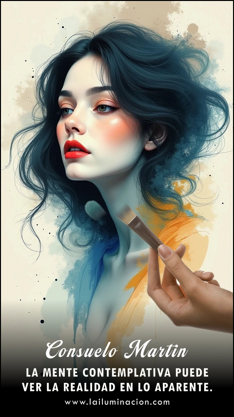 Imagen de la frase: La mente contemplativa puede ver la realidad en lo aparente.