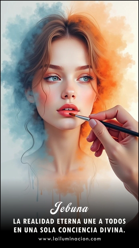 Imagen de la frase: La realidad eterna une a todos en una sola conciencia divina. Imagen de la frase: La realidad eterna une a todos en una sola conciencia divina.