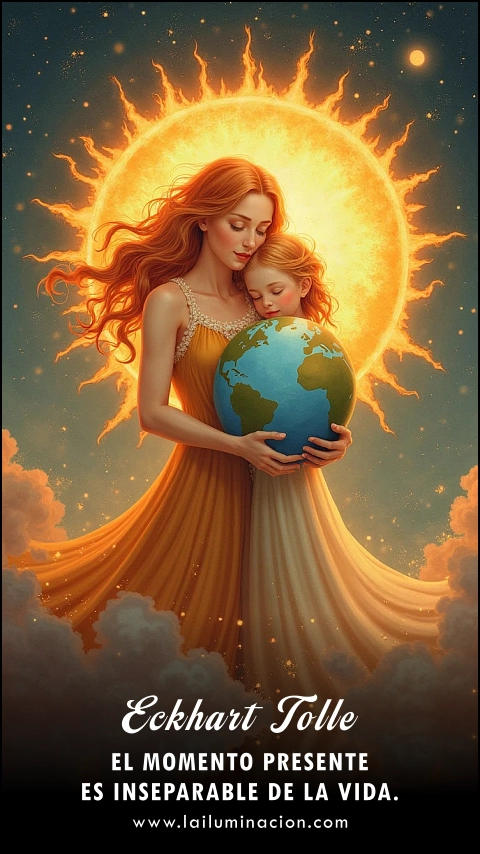Imagen de la frase: El momento presente es inseparable de la vida.