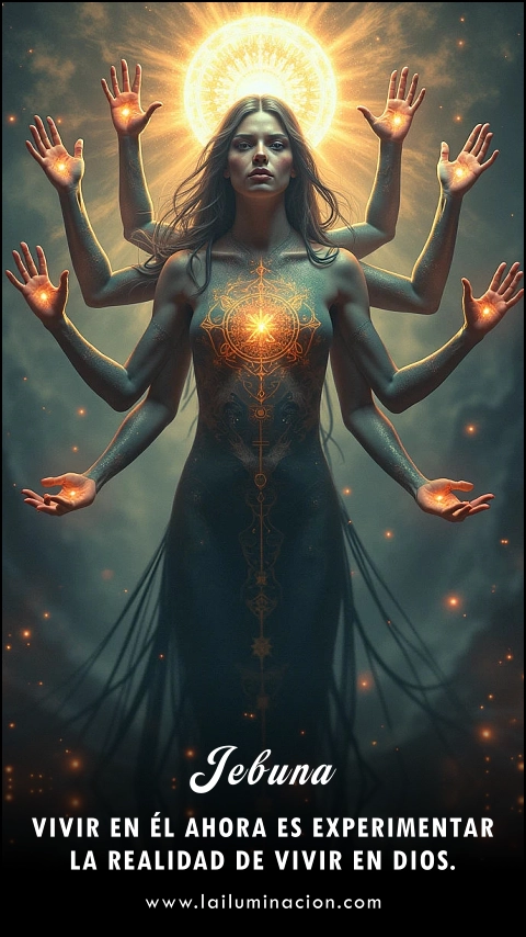 Imagen de la frase: Vivir en él ahora es experimentar la realidad de vivir en Dios. Imagen de la frase: Vivir en él ahora es experimentar la realidad de vivir en Dios.