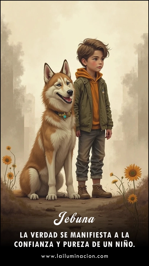 Imagen de la frase: La verdad se manifiesta a la confianza y pureza de un niño. Imagen de la frase: La verdad se manifiesta a la confianza y pureza de un niño.