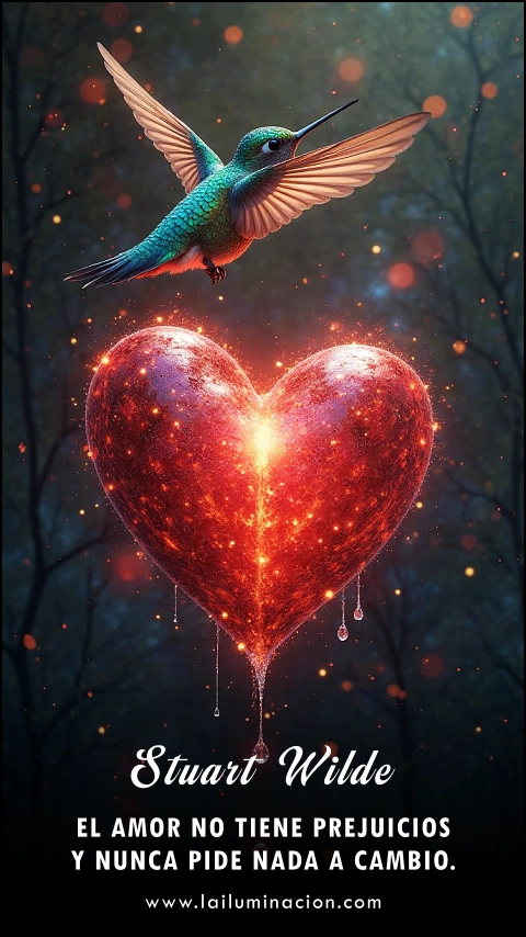 Imagen de la frase: El amor no tiene prejuicios y nunca pide nada a cambio.