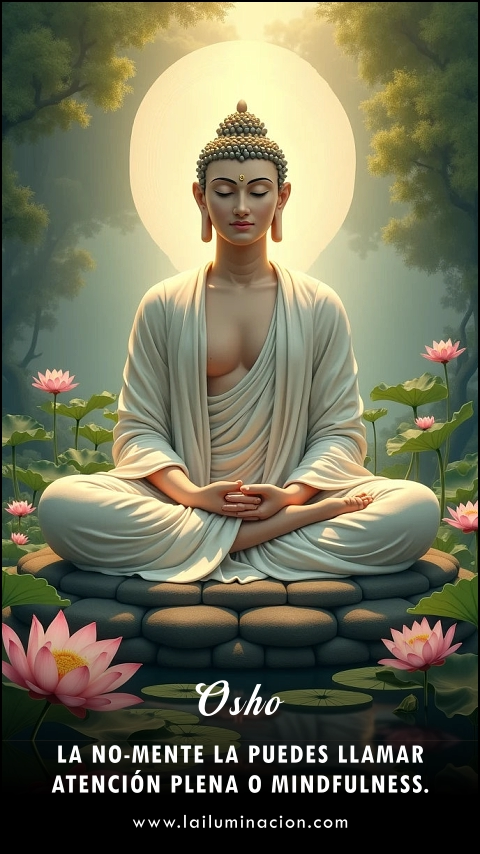 Imagen de la frase: La no-mente la puedes llamar atención plena o mindfulness.