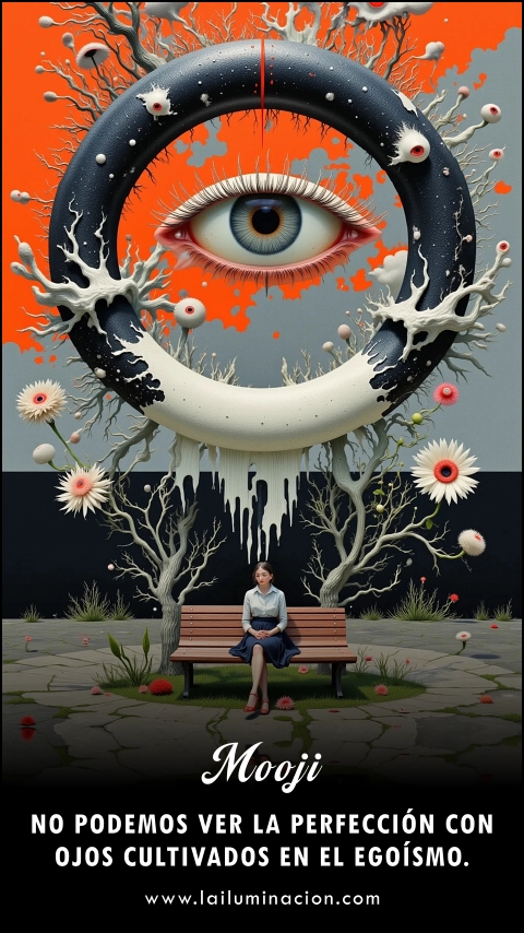 Imagen de la frase: No podemos ver la perfección con ojos cultivados en el egoísmo.