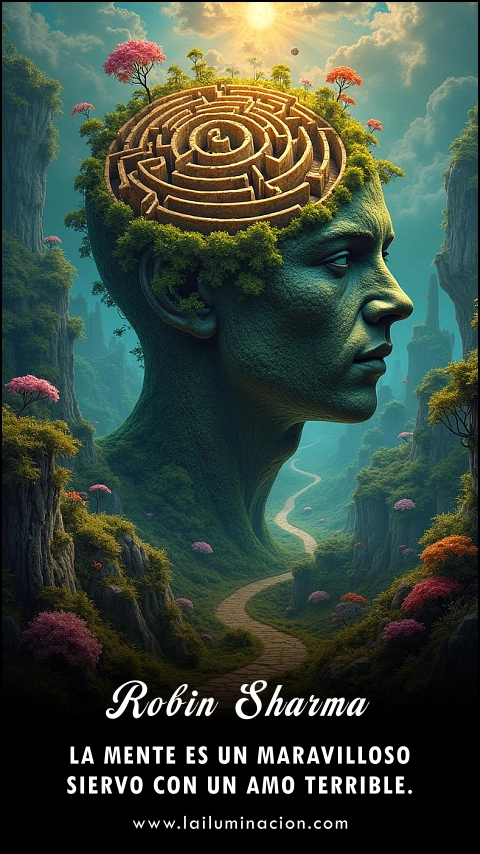 Imagen de la frase: La mente es un maravilloso siervo con un amo terrible. Imagen de la frase: La mente es un maravilloso siervo con un amo terrible.