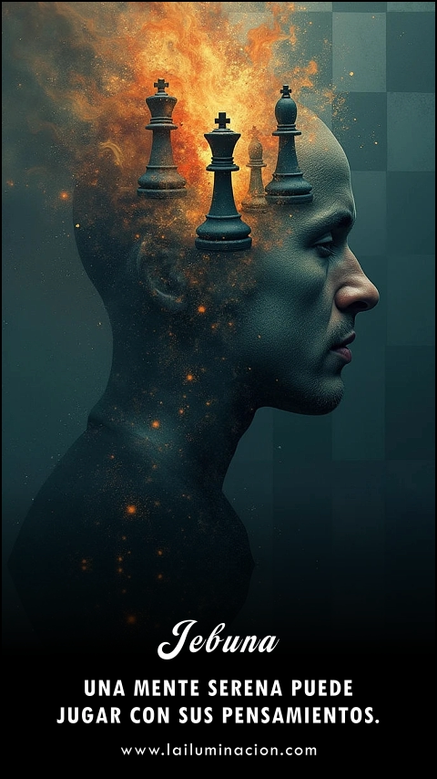 Imagen de la frase: Una mente serena puede jugar con sus pensamientos. Imagen de la frase: Una mente serena puede jugar con sus pensamientos.