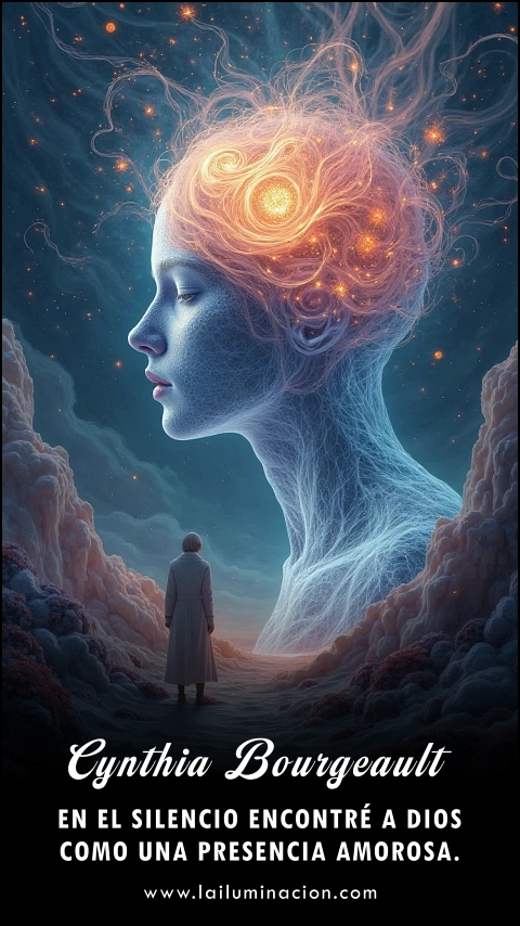 Imagen de la frase: En el silencio encontré a Dios como una presencia amorosa. Imagen de la frase: En el silencio encontré a Dios como una presencia amorosa.