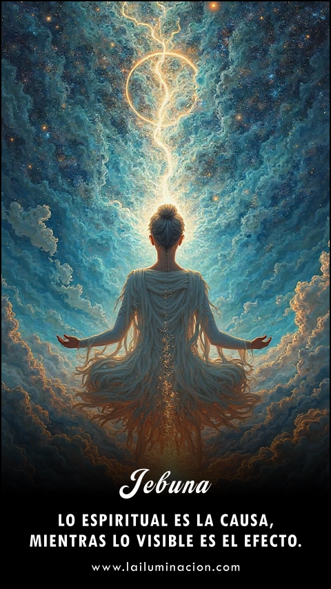 Imagen de la frase: Lo espiritual es la causa, mientras lo visible es el efecto. Imagen de la frase: Lo espiritual es la causa, mientras lo visible es el efecto.
