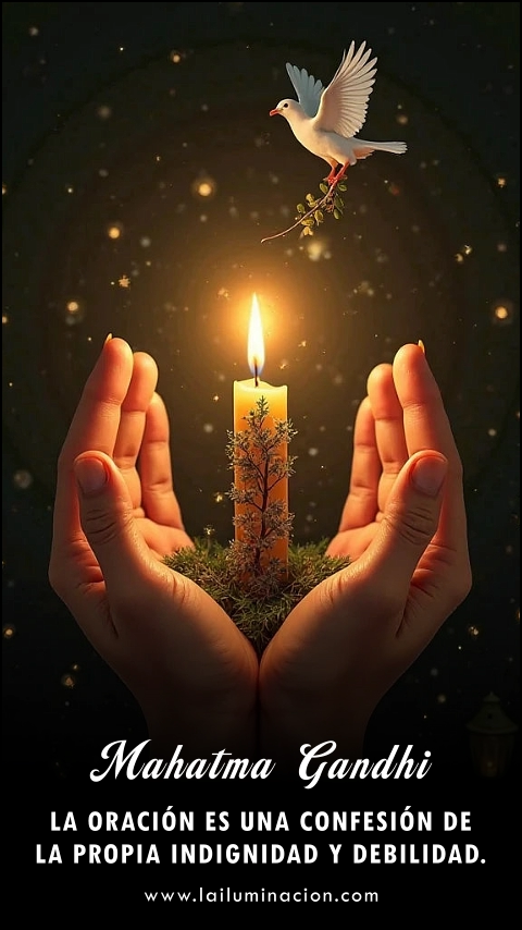 Imagen de la frase: La oración es una confesión de la propia indignidad y debilidad. Imagen de la frase: La oración es una confesión de la propia indignidad y debilidad.