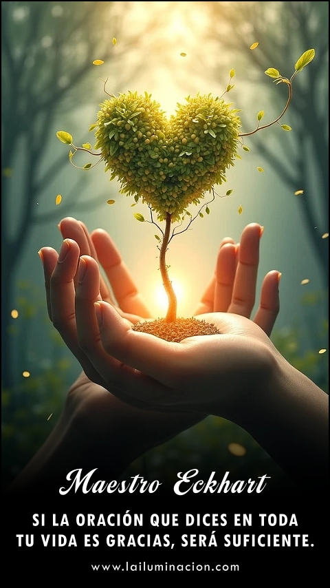 Imagen de la frase: Si la oración que dices en toda tu vida es gracias, será suficiente. Imagen de la frase: Si la oración que dices en toda tu vida es gracias, será suficiente.