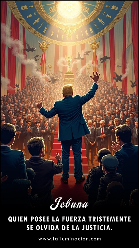 Imagen de la frase: Quien posee la fuerza tristemente se olvida de la justicia. Imagen de la frase: Quien posee la fuerza tristemente se olvida de la justicia.