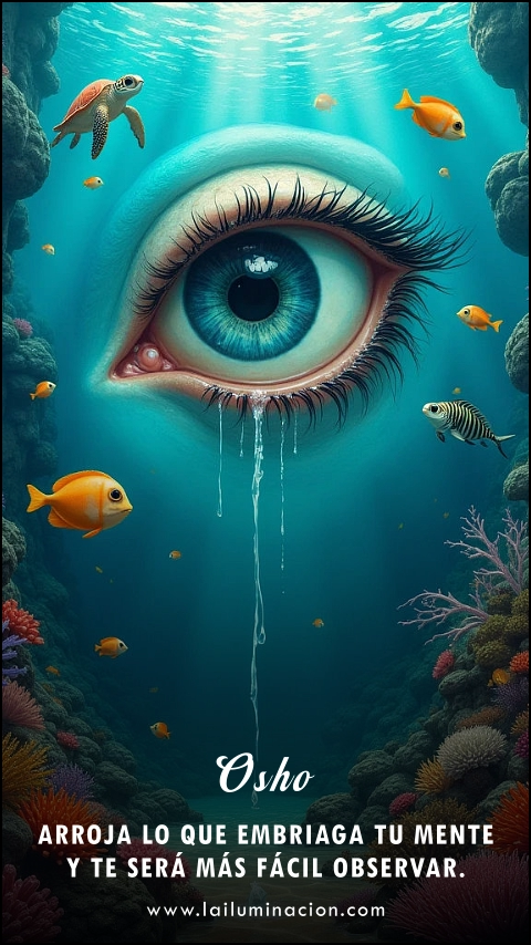 Imagen de la frase: Arroja lo que embriaga tu mente y te será más fácil observar. Imagen de la frase: Arroja lo que embriaga tu mente y te será más fácil observar.