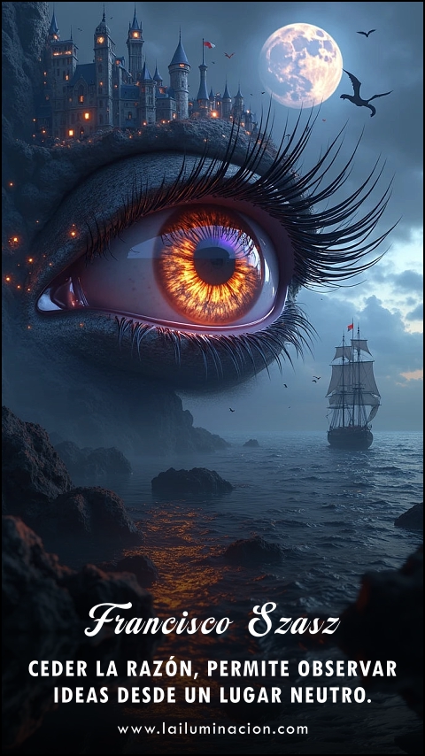 Imagen de la frase: Ceder la razón, permite observar ideas desde un lugar neutro. Imagen de la frase: Ceder la razón, permite observar ideas desde un lugar neutro.