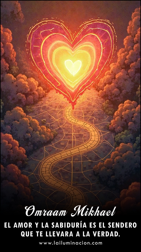 Imagen de la frase: El amor y la sabiduría es el sendero que te llevara a la verdad.