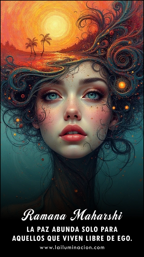 Imagen de la frase: La paz abunda solo para aquellos que viven libre de ego.