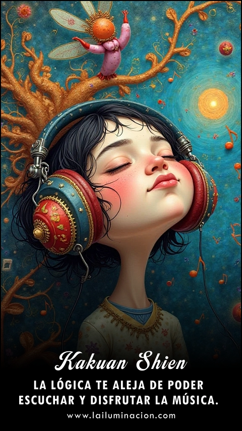 Imagen de la frase: La lógica te aleja de poder escuchar y disfrutar la música. 