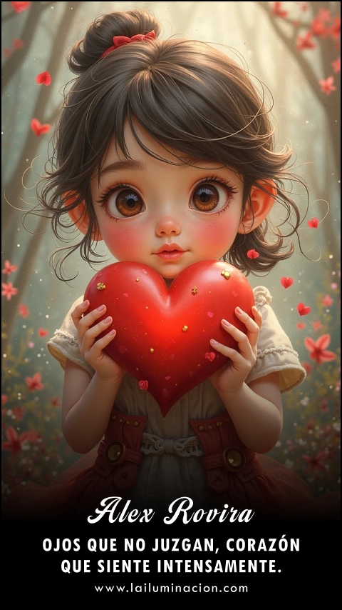 Imagen de la frase: Ojos que no juzgan, corazón que siente intensamente.
