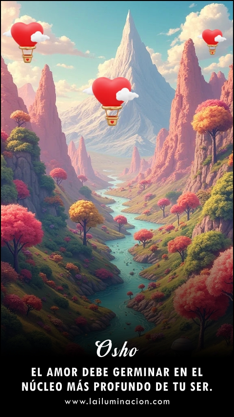 Imagen de la frase: El amor debe germinar en el núcleo más profundo de tu ser.