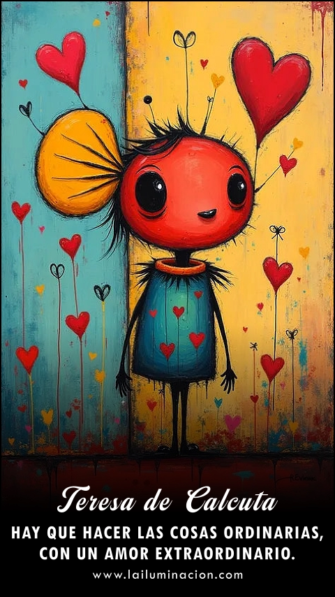 Imagen de la frase: Hay que hacer las cosas ordinarias, con un amor extraordinario. Imagen de la frase: Hay que hacer las cosas ordinarias, con un amor extraordinario.