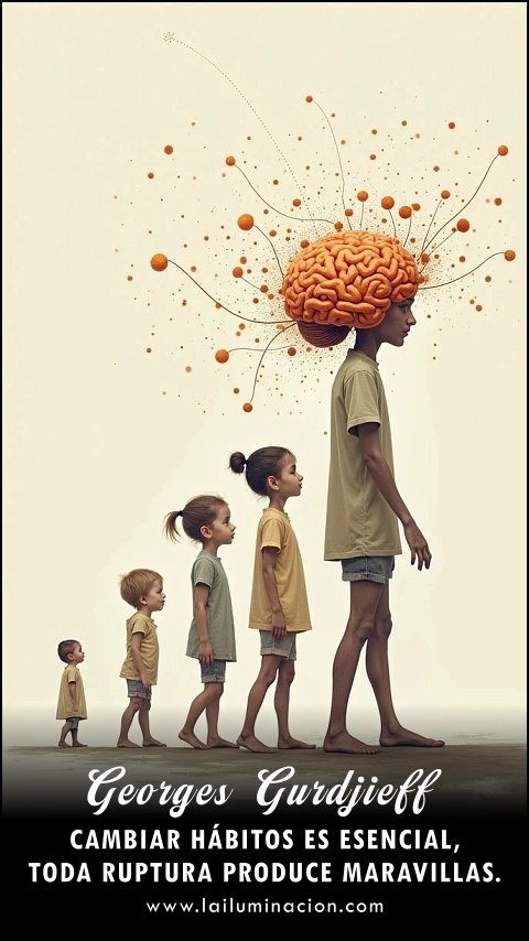 Imagen de la frase: Cambiar hábitos es esencial, toda ruptura produce maravillas. Imagen de la frase: Cambiar hábitos es esencial, toda ruptura produce maravillas.