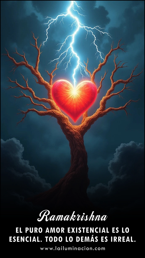 Imagen de la frase: El puro amor existencial es lo esencial. Todo lo demás es irreal.