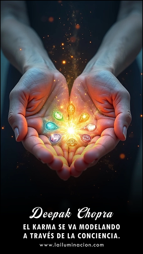 Imagen de la frase: El karma se va modelando a través de la conciencia.
