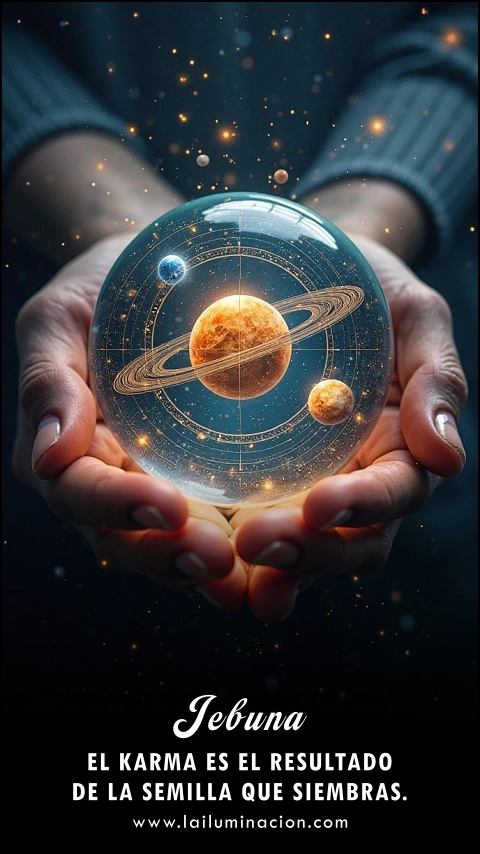 Imagen de la frase: El karma es el resultado de la semilla que siembras.