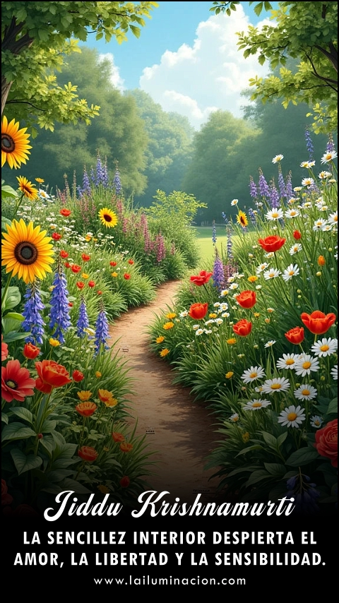 Imagen de la frase: La sencillez interior despierta el amor, la libertad y la sensibilidad.