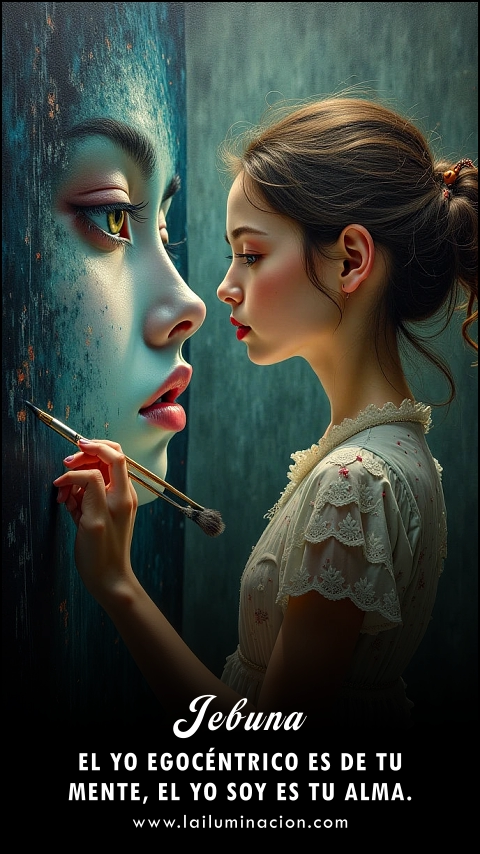 Imagen de la frase: El yo egocéntrico es de tu mente, el yo soy es tu alma. Imagen de la frase: El yo egocéntrico es de tu mente, el yo soy es tu alma.
