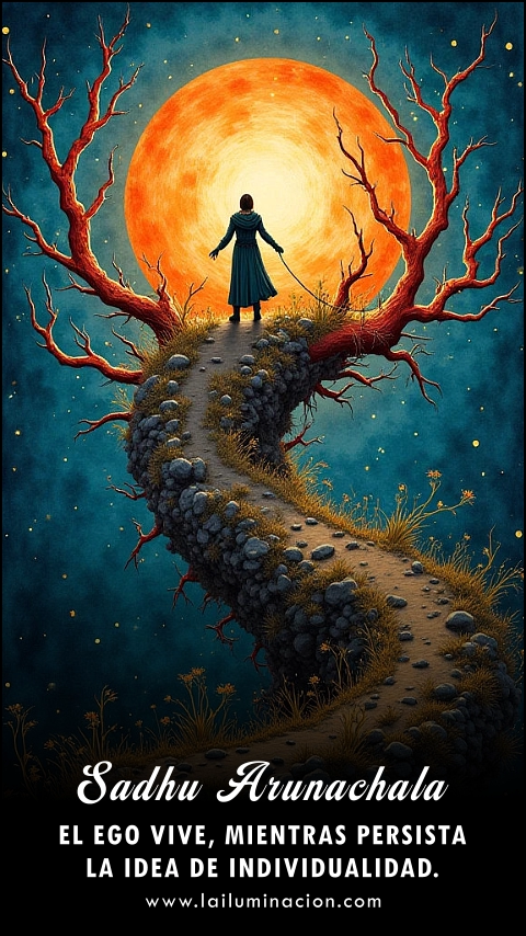 Imagen de la frase: El ego vive, mientras persista la idea de individualidad. Imagen de la frase: El ego vive, mientras persista la idea de individualidad.