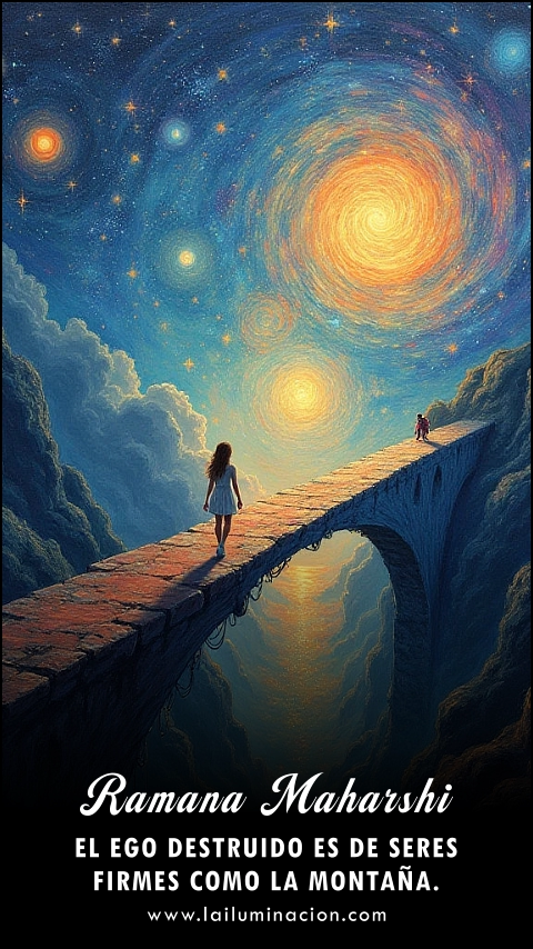 Imagen de la frase: El ego destruido es de seres firmes como la montaña. Imagen de la frase: El ego destruido es de seres firmes como la montaña.