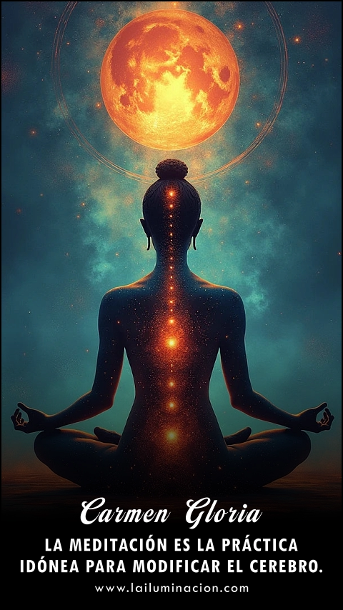 Imagen de la frase: La meditación es la práctica idónea para modificar el cerebro.
