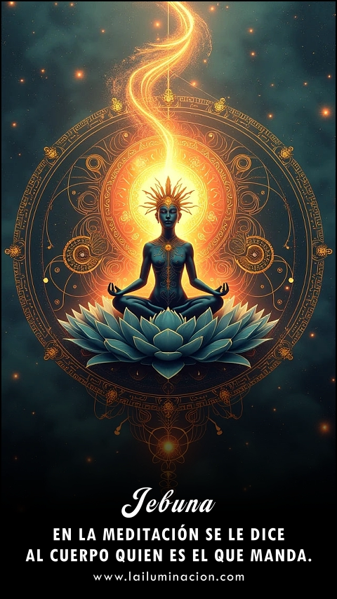 Imagen de la frase: En la meditación se le dice al cuerpo quien es el que manda.