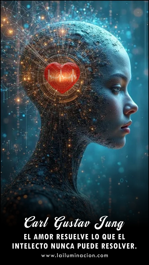 Imagen de la frase: El amor resuelve lo que el intelecto nunca puede resolver.