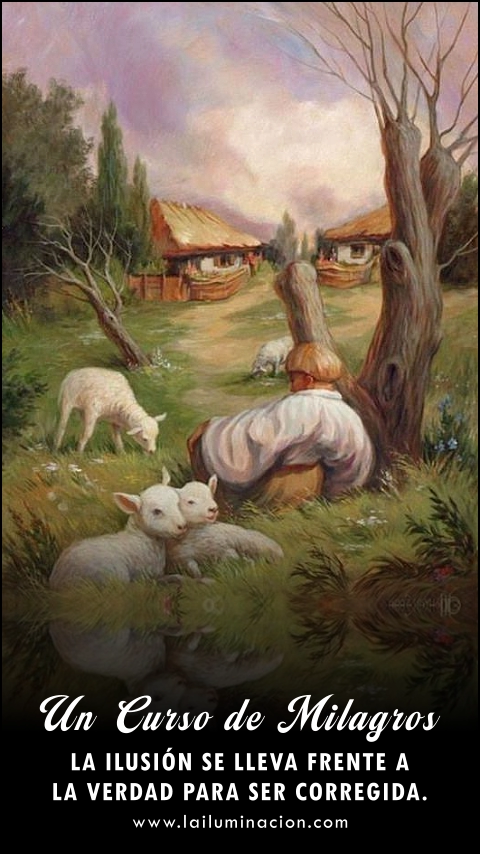 Imagen de la frase: La ilusión se lleva frente a la verdad para ser corregida. Imagen de la frase: La ilusión se lleva frente a la verdad para ser corregida.
