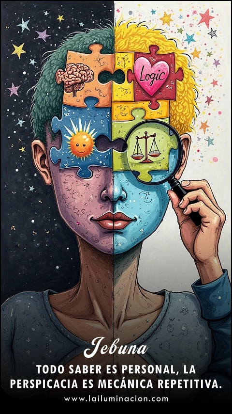 Imagen de la frase: Todo saber es personal, la perspicacia es mecánica repetitiva.