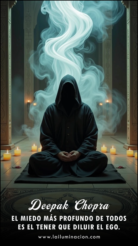 Imagen de la frase: El miedo más profundo de todos es el tener que diluir el ego.