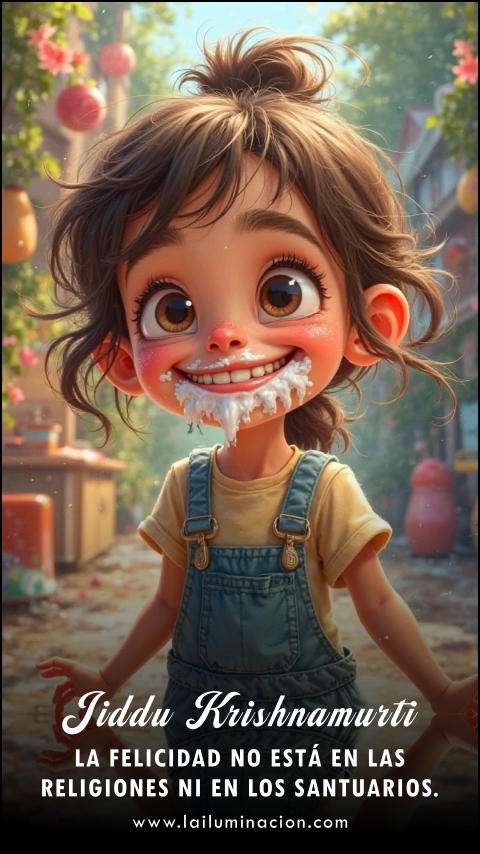Imagen de la frase: La felicidad no está en las religiones ni en los santuarios.