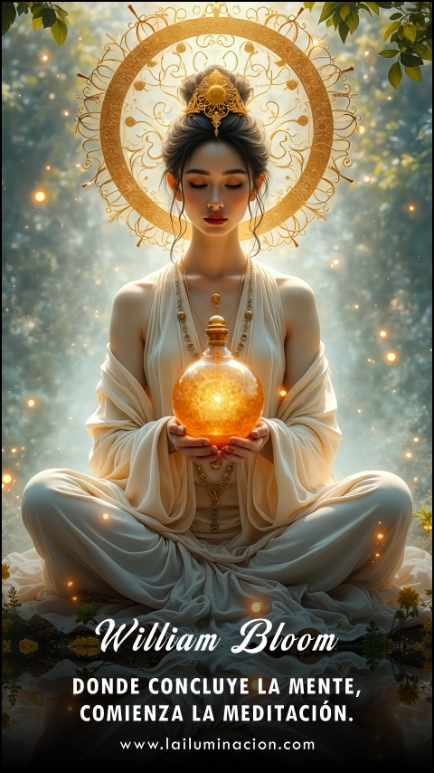 Imagen de la frase: Donde concluye la mente, comienza la meditación.