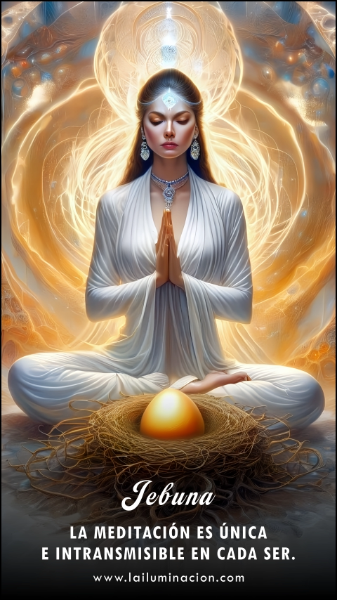 Imagen de la frase: La meditación es única e intransmisible en cada ser. Imagen de la frase: La meditación es única e intransmisible en cada ser.
