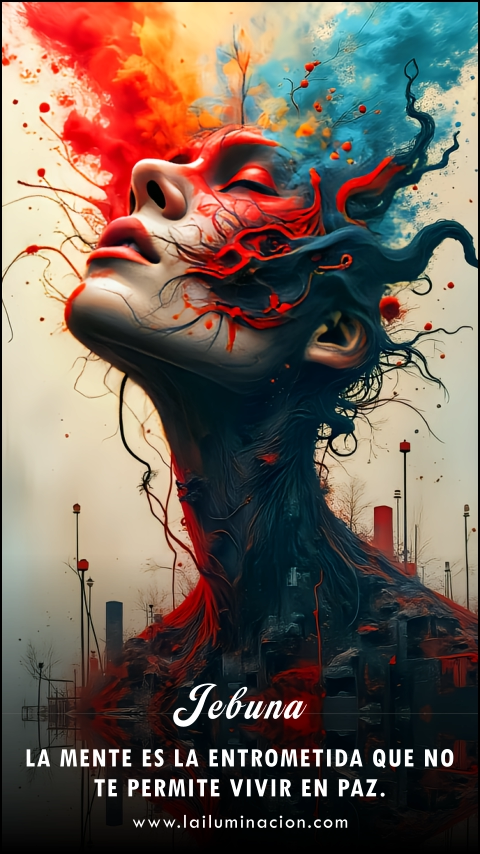Imagen de la frase: La mente es la entrometida que no te permite vivir en paz. Imagen de la frase: La mente es la entrometida que no te permite vivir en paz.