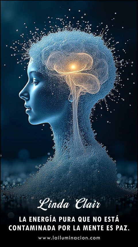 Imagen de la frase: La energía pura que no está contaminada por la mente es paz. Imagen de la frase: La energía pura que no está contaminada por la mente es paz.